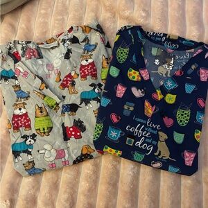 Dog themed scrubs.